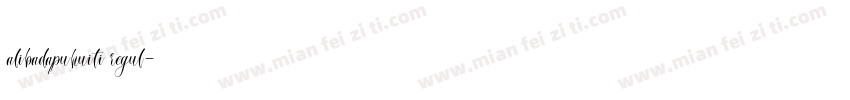 alibadapuhuiti regul字体转换